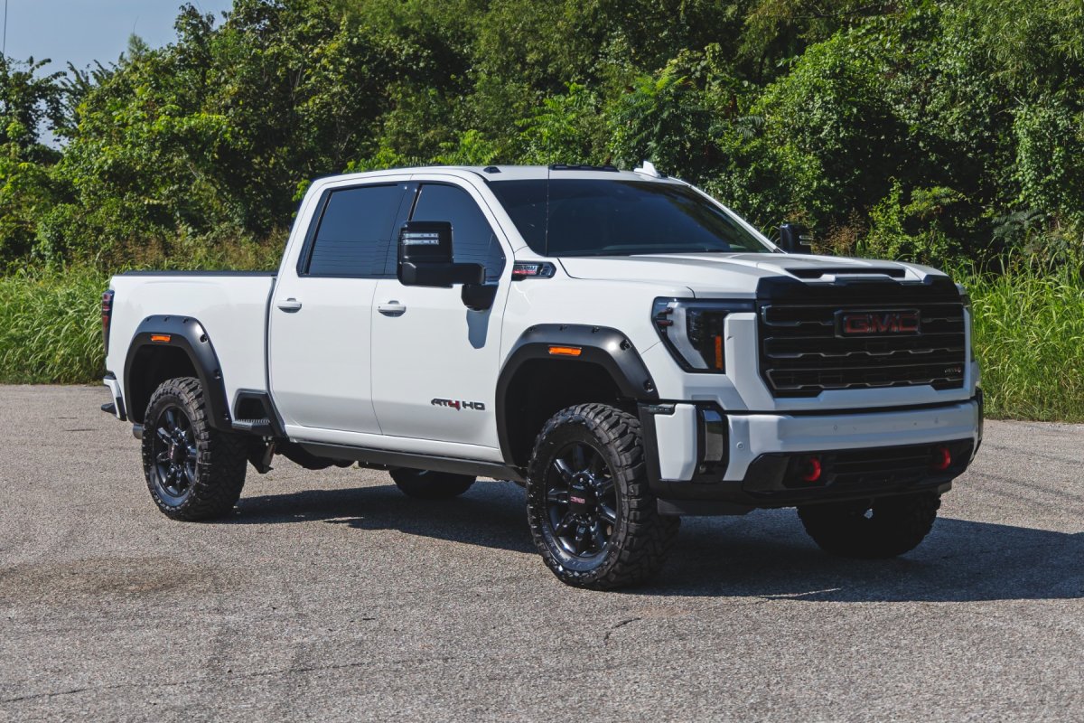 GMC Sierra 2500 HD Fender Flares - Rough Country - Pocket - GBD Aegean Stone - '20-'26